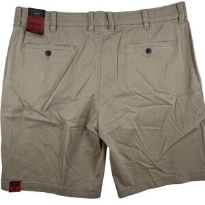 Foundry Big & Tall Flex Flat Front Comfort Stretch Shorts Size 42 NWT Khaki